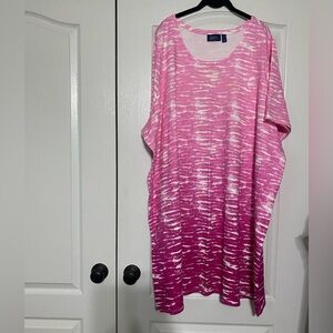 Denim & Co Pink and White Gradient Dress Women’s Size 5X